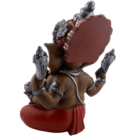 Figura Ganesha Resina 13,5x10x17cm