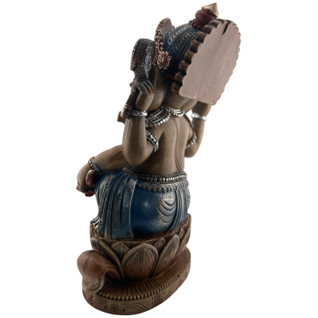 Figura Ganesha Resina 17x13x27cm