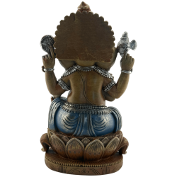 Estatueta de Ganesha em resina, 17x13x27cm