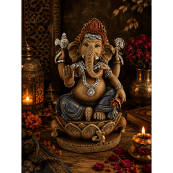 Figurină Ganesha din rășină 17x13x27cm