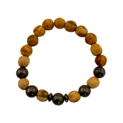 Armband aus Palo Santo und Pyrit – Schutz, Wohlstand, Fülle, Stärke...