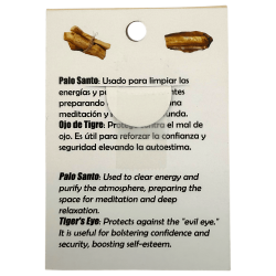 Brățară Palo Santo și Ochi de Tigru 8mm - Curățare, Protecție, Împotriva Deochiului, Încredere, Siguranță...