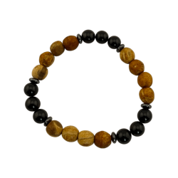 Palo Santo and Tourmaline Bracelet 8mm (Triple Tourmaline) - Cleansing and Protection against negative energies