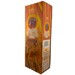 Incenso SAC Sandalo e Cannella - Confezione da 6 pacchetti esagonali da 20 bastoncini ciascuno, per un totale di 120 bastoncini 