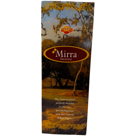 SAC Myrrh Incense - Box of 6 hexagonal packs of 20 sticks each, 120 incense sticks