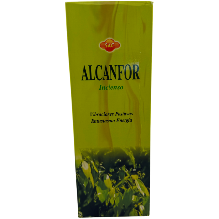 SAC Camphor Incense - Box of 6 hexagonal packs of 20 sticks each, 120 incense sticks