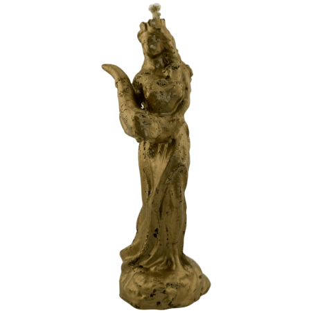 Bougie Déesse de la Fortune Dorée - 16x5,3cm.