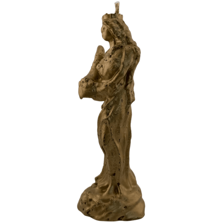 Złota świeca Bogini Fortuny - 16x5,3cm.