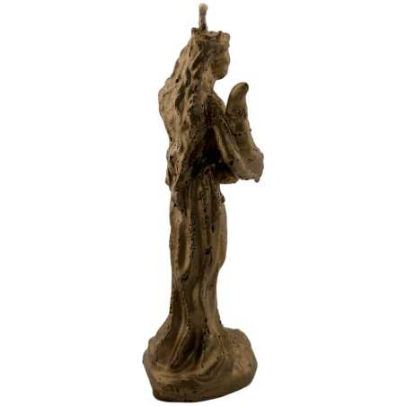 Candela dorata della Dea della Fortuna - 16x5,3 cm.