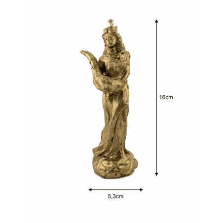 Gouden geluksgodin kaars - 16x5,3cm.