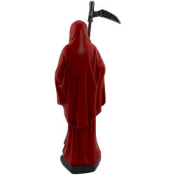 Figura de resina vermelha Santa Muerte 15cm.