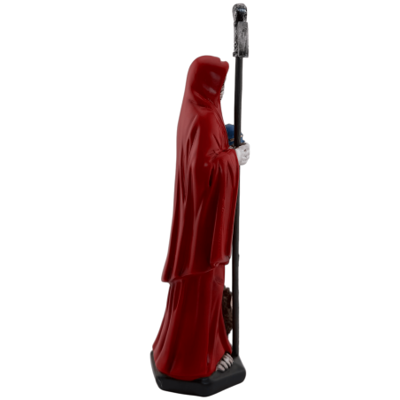 Rode Santa Muerte harsfiguur 15 cm.