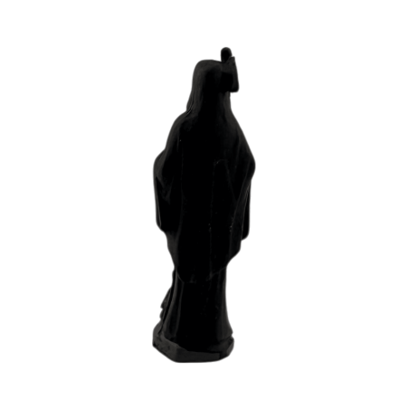 Figura Resina Santa Muerte Negra 5cm en lata