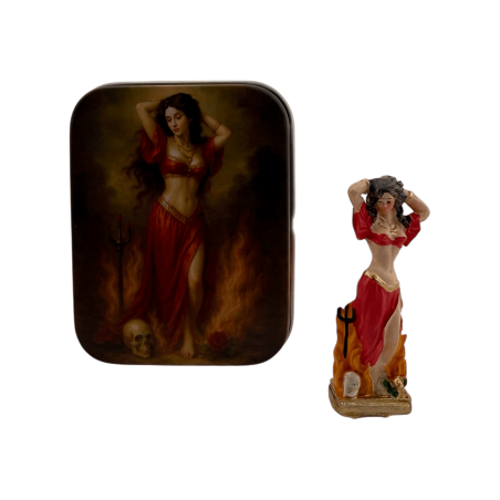 Figura Resina Pomba Gira 5cm en lata