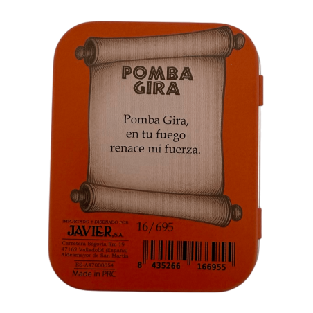 Figura Resina Pomba Gira 5cm en lata