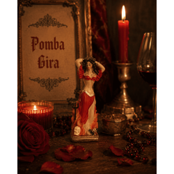 Statuetta in resina Pomba Gira da 5 cm in lattina