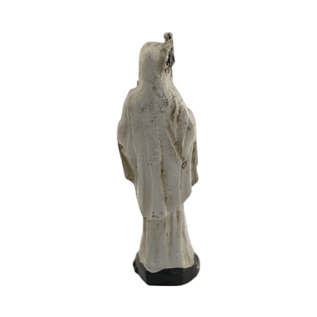 Weiße Santa Muerte-Figur aus Kunstharz, 5 cm, in Zinn