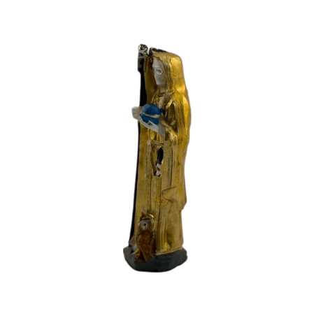 Goldene Weihnachtsmann-Muerte-Harzfigur, 5 cm, in Dose