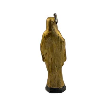 Figura Resina Santa Muerte Dorada 5cm en lata