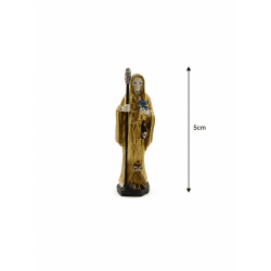 Golden Santa Muerte Resin Figur 5cm i tenn