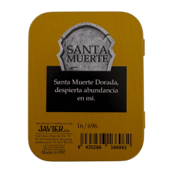 Figura Resina Santa Mort Daurada 5cm de llauna