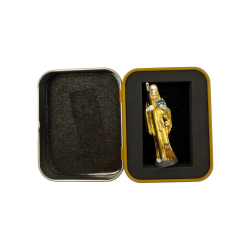 Golden Santa Muerte Resin Figur 5cm i tenn