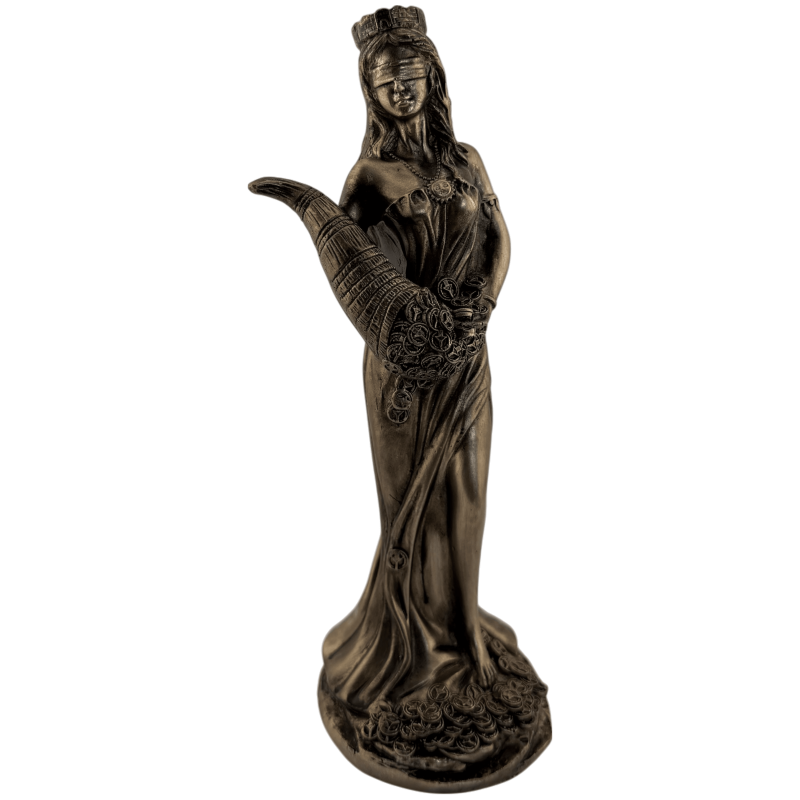 Figura Resina Diosa de la Fortuna 20cm base redonda-FIGURAS ESOTÉRICAS-HOSTENATURA