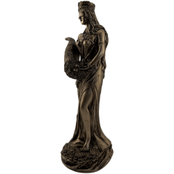 Estatueta de resina da Deusa da Fortuna com base redonda de 20 cm