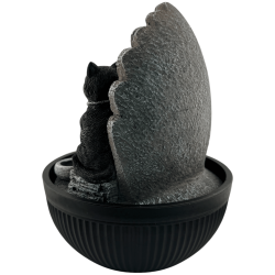 Fontaine à eau en résine pour chats, style Wicca, avec pentagramme et lumière, 21 x 21 x 25 cm