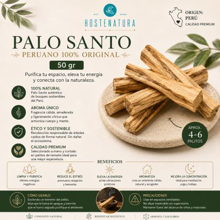 50 g autentisk peruansk Palo Santo Bursera Graveolens (4-6 sticks) - Naturlig, etisk och hållbar