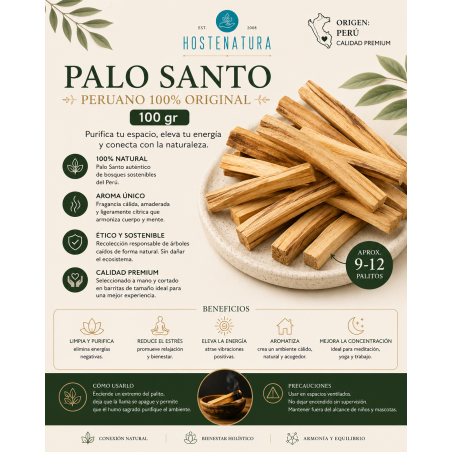 100g of Authentic Peruvian Palo Santo Bursera Graveolens (9-12 sticks) - Natural, Ethical and Sustainable