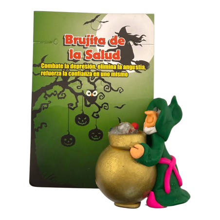 Little Witch of Health with Cauldron 6x5cm - Esoteric Amulet