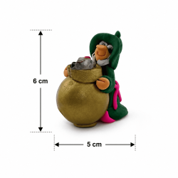 Kleine Gesundheitshexe mit Kessel 6x5cm - Esoterisches Amulett