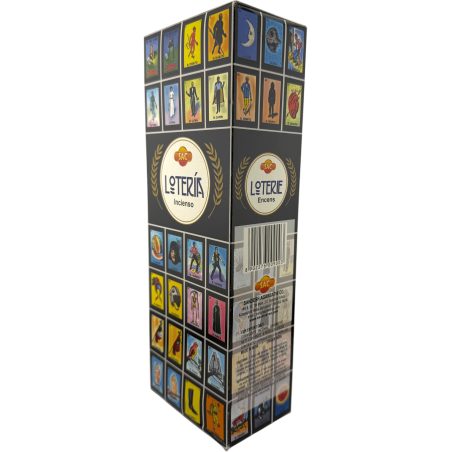 Encens SAC Loteria - Caixa de 6 paquets hexagonals de 20 barretes 120 barretes d'encens