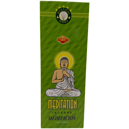 SAC Meditationsräucherstäbchen – Schachtel mit 6 sechseckigen Packungen à 20 Stäbchen, insgesamt 120 Räucherstäbchen