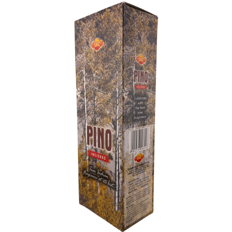 Incienso SAC Pino - Caja de 6 paquetes hexagonales de 20 barritas 120 barritas de incienso