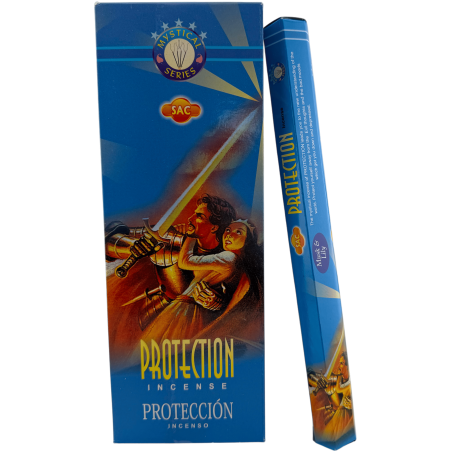 Incienso SAC Protección - Caja de 6 paquetes hexagonales de 20 barritas 120 barritas de incienso