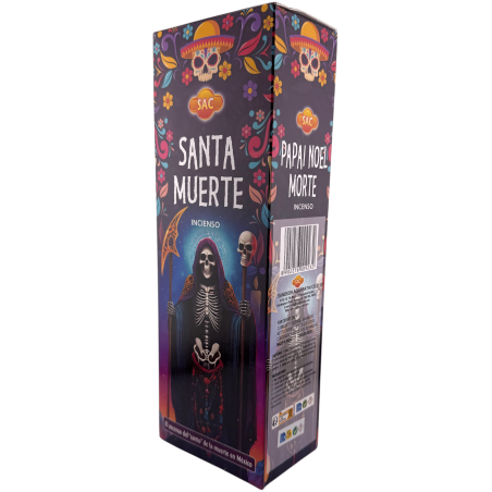 SAC Santa Muerte wierook - Doos met 6 zeshoekige verpakkingen van elk 20 stokjes, 120 wierookstokjes in totaal.