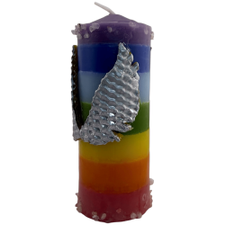 Speciale gewijde esoterische kaars met 7 aartsengelen aan alle uiteinden, 14x6 cm