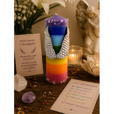 Special Consecrated Esoteric Candle 7 Archangels All Ends 14x6cm