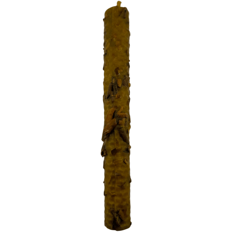 Candela al miele e cannella - 100% cera d'api autentica - Abbondanza, prosperità ed energie positive-Candele al miele naturale - Cera d'api-HOSTENATURA