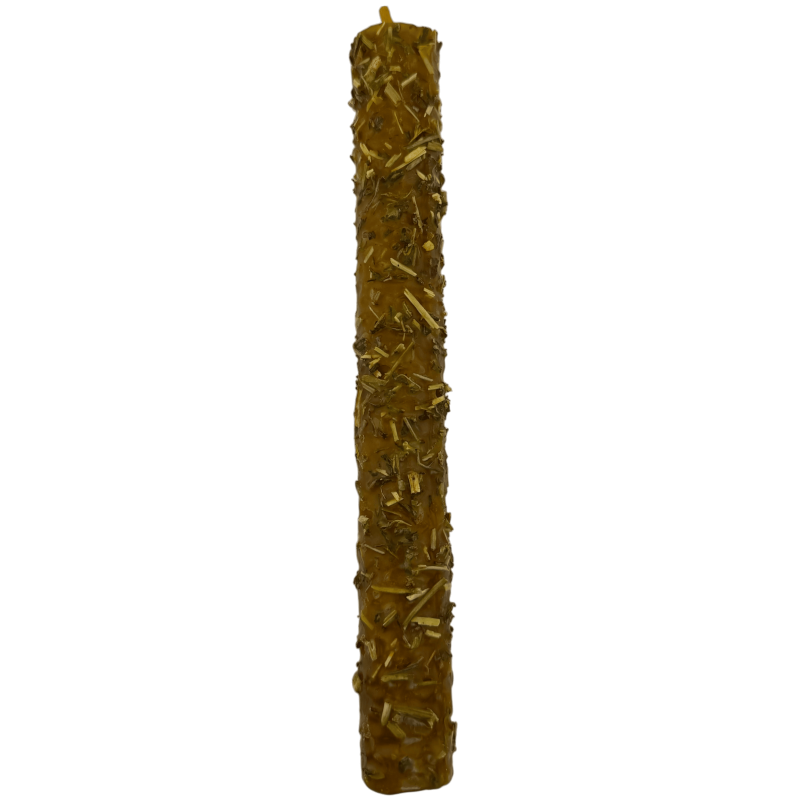 Vela de Mel com Arruda - 100% Cera de Abelha Genuína - Proteção, Quebra de Feitiços e Purificação-Velas de Mel Natural - Cera de Abelha-HOSTENATURA