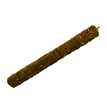 Vela de Miel con Ruda - 100% Cera de Abeja Auténtica - Protección, Rompe Hechizos y Purificación