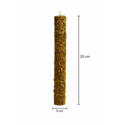 Honigkerze mit Raute – 100 % echtes Bienenwachs – Schutz, Bannbrechung und Reinigung