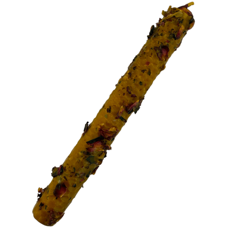 شمعة عسل مع ورود - مصنوعة من شمع نحل طبيعي 100% - لجذب الحب، وتلطيف العلاقات، أو تعزيز حب الذات