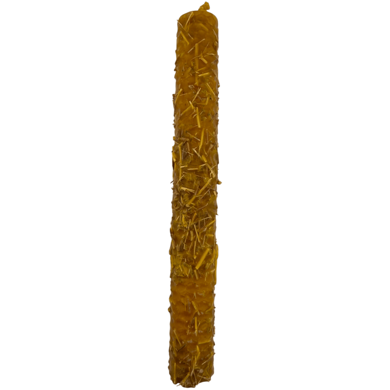 Vela de Miel con Abrotano - 100% Cera de Abeja Auténtica - Escudo energético, apertura de caminos, suerte, fuerza, magnetismo...-Velas de Miel Natural - Cera de Abeja-HOSTENATURA