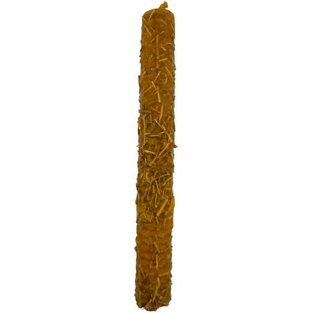 Candela al miele con legno di Southernwood - 100% cera d'api autentica - Scudo energetico, apertura di percorsi, fortuna, forza,