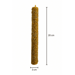 Honey Candle with Rosemary - 100% Genuine Beeswax - Cleansing, Prosperity, Against Negative Energies, Clarity, Protection
