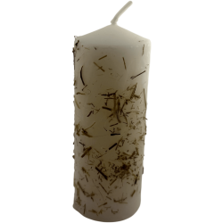 Vela de ervas de São Bento - Vela esotérica 14x6cm - Proteção contra maldições
