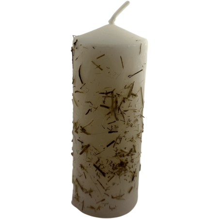 Bougie aux herbes de Saint Benoît - Bougie ésotérique 14x6cm - Protection contre les malédictions